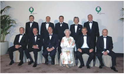 Her Majesty Queen Elizabeth II hosting a dinner with G8 leaders