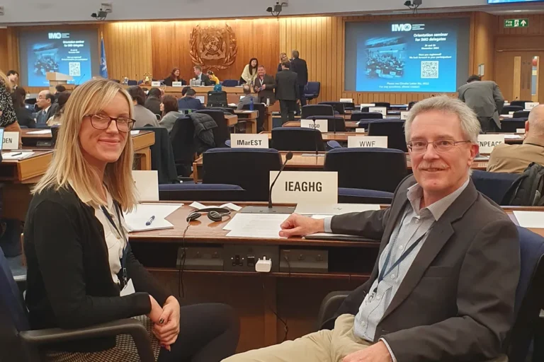 Tim Dixon and Samantha Neades attend the 2024 IMO London Convention Meeting