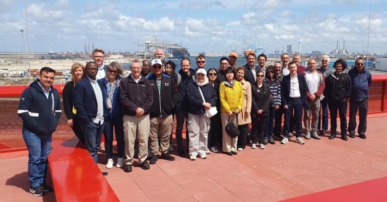 IEAGHG ExCo at Portlantis Stop - Site Visit Participants at the Port of Rotterdam