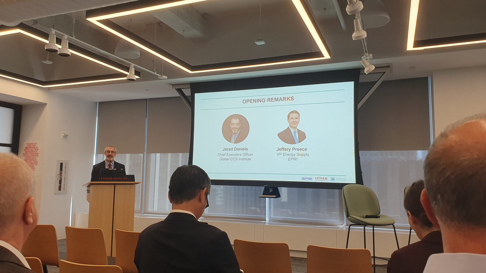 Jarad Daniels CEO Global CCS Institute - Jeffery Preece VP Energy Supply EPRI